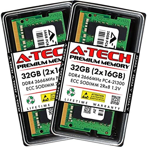 A-Tech 32GB ערכת זיכרון RAM עבור Synology Rackstation RS822RP+ NAS | DDR4 2666MHz PC4-21300 ECC SODIMM 2RX8